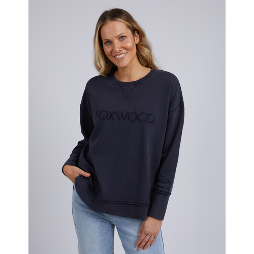 Foxwood - Washed Simplified Crew - Navy