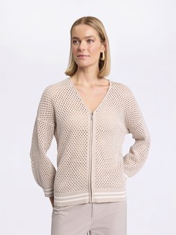 Marco Polo - S/S Zip Through Cardi-tops-Mhor