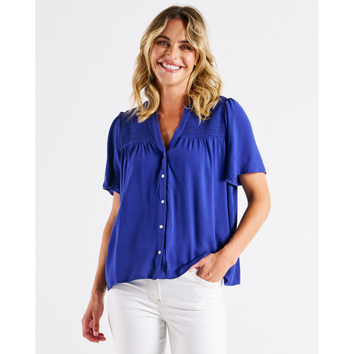 Betty Basics - Sandy Shirred Blouse