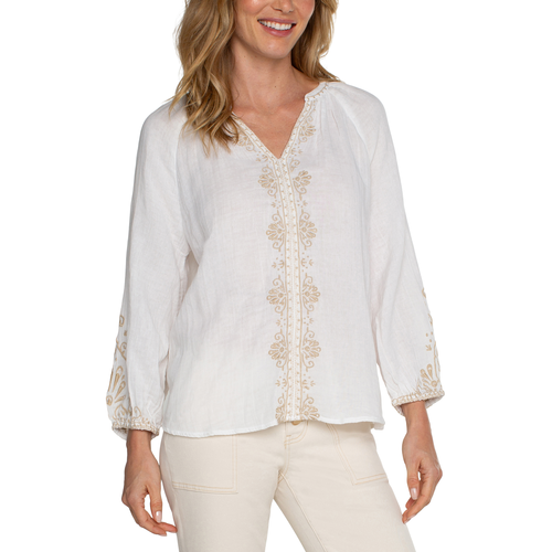 Liverpool - Embroidered Double Gauze Top