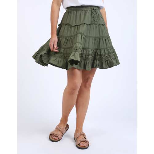 ELM-MARKET LACE TRIM SKIRT