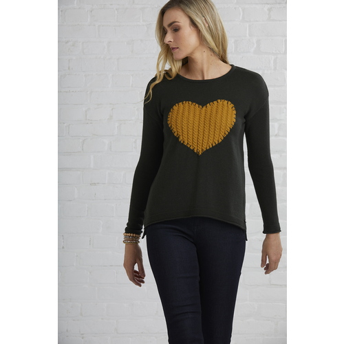 Heart Patch Sweater